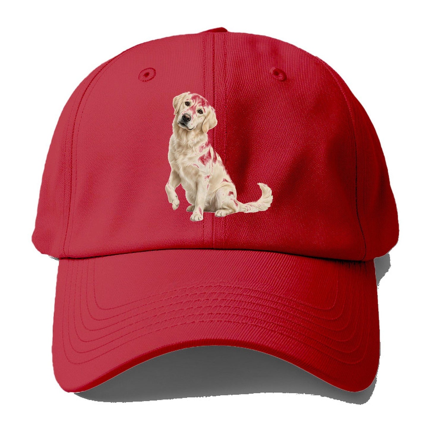 Seated Golden Baseball Cap – Red