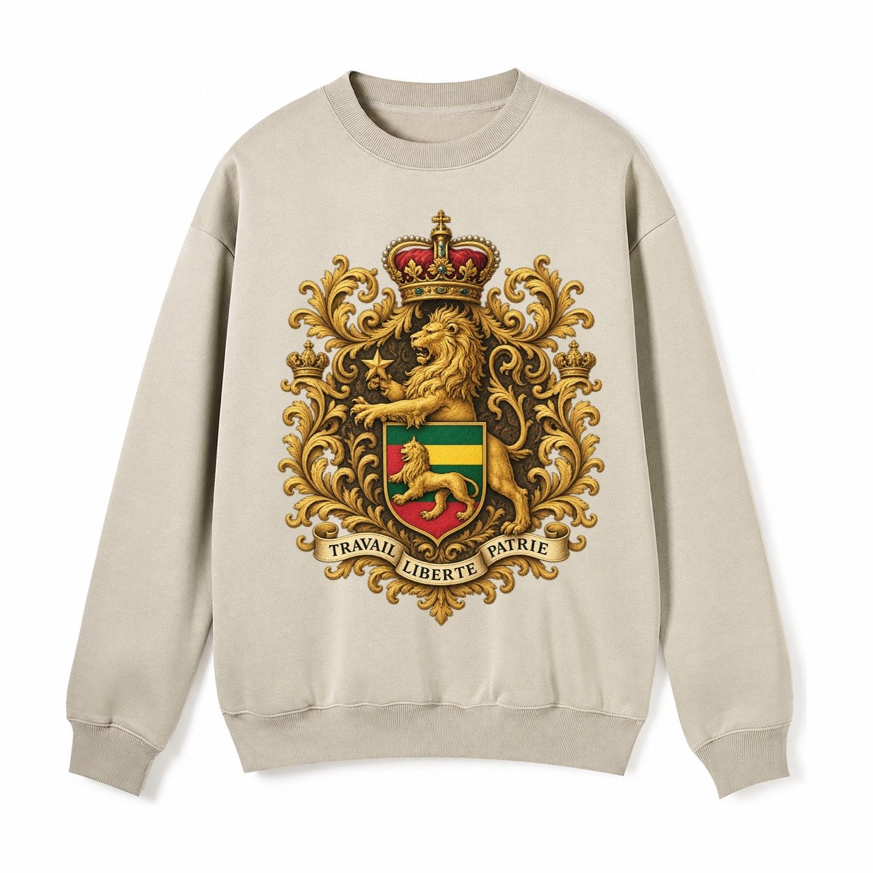 West Highland White Terrier Alert Stan Fleece Sweatshirt – Light Khaki