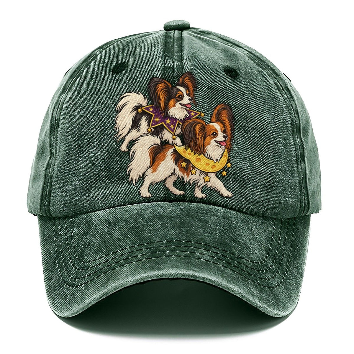 2 Papillons In Halloween Costumes Hdp 26 Parade Lineup Halloween Dog Parade Classic Cap – Forest Mist