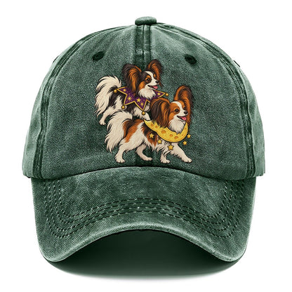 2 Papillons In Halloween Costumes Hdp 26 Parade Lineup Halloween Dog Parade Classic Cap – Forest Mist