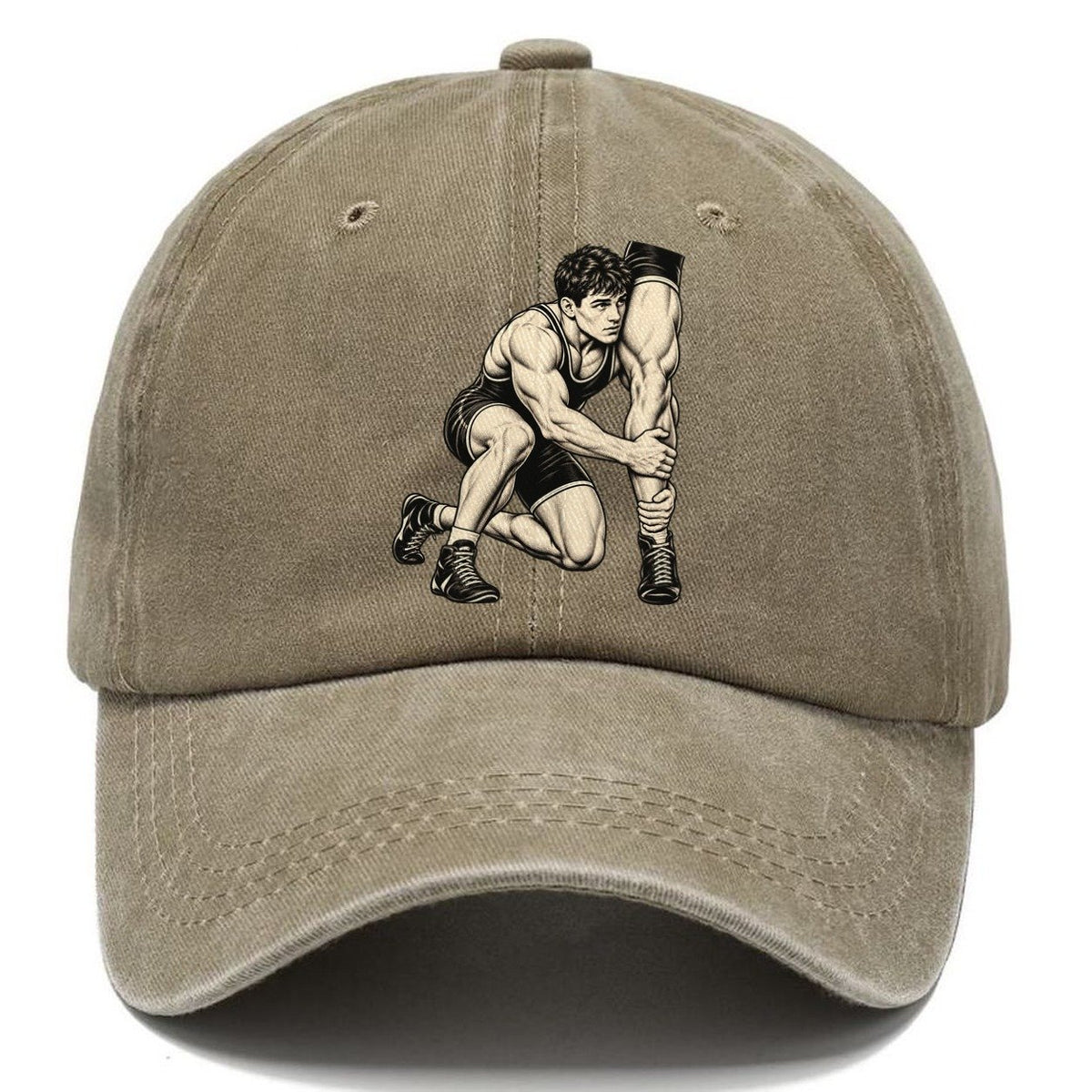 Wrestler Single Leg Entry Global Sports Ink Figures Classic Cap – Warm Sand