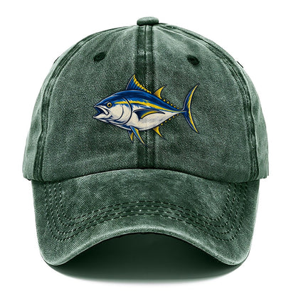 Tuna Silhouette Fishing Elegant Classic Cap – Forest Mist