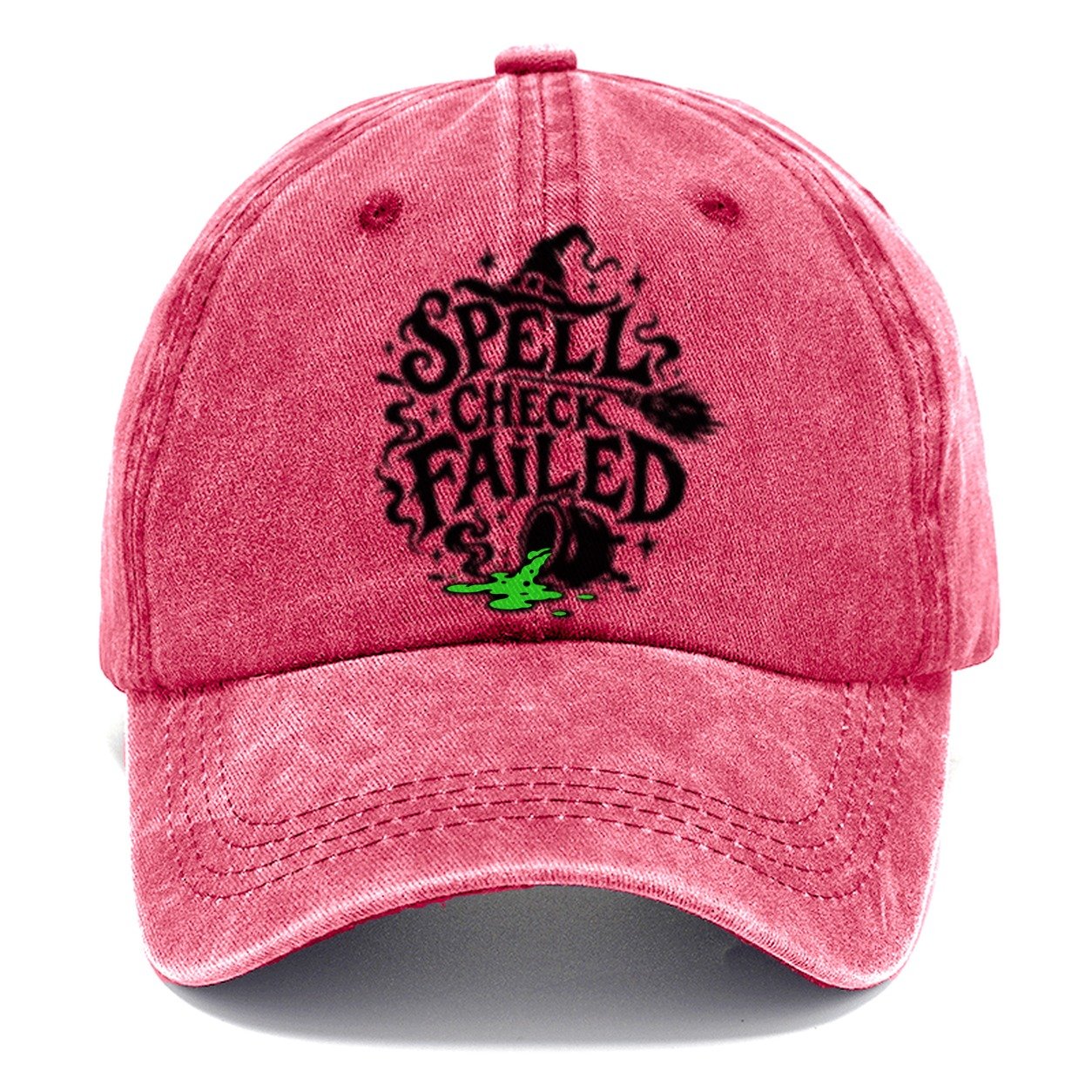 Spell Check Failed Slogan Witch Magic Classic Cap – Pomegranate Blush