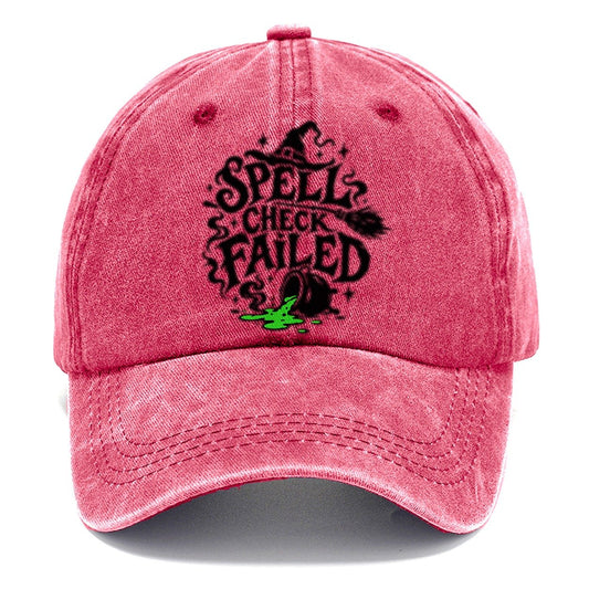 Spell Check Failed Slogan Witch Magic Classic Cap – Pomegranate Blush