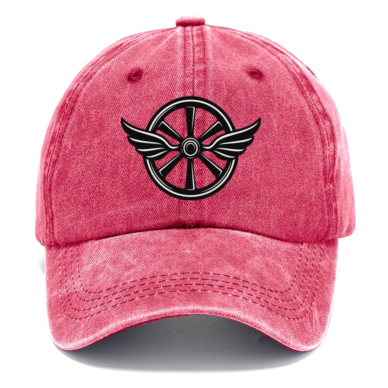 Winged Bicycle Wheel Cycling Life Classic Cap – Pomegranate Blush