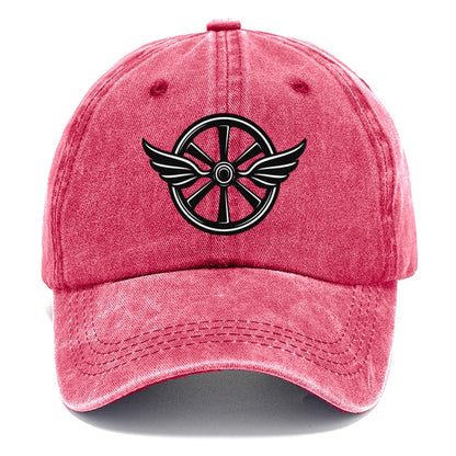 Winged Bicycle Wheel Cycling Life Classic Cap – Pomegranate Blush