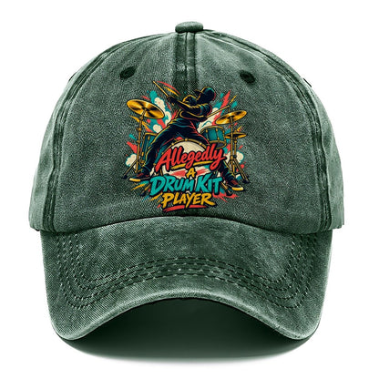 Allegedly A Drum Kit Player Music Instruments Classic Cap – Forest Mist