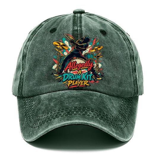 Allegedly A Drum Kit Player Music Instruments Classic Cap – Forest Mist