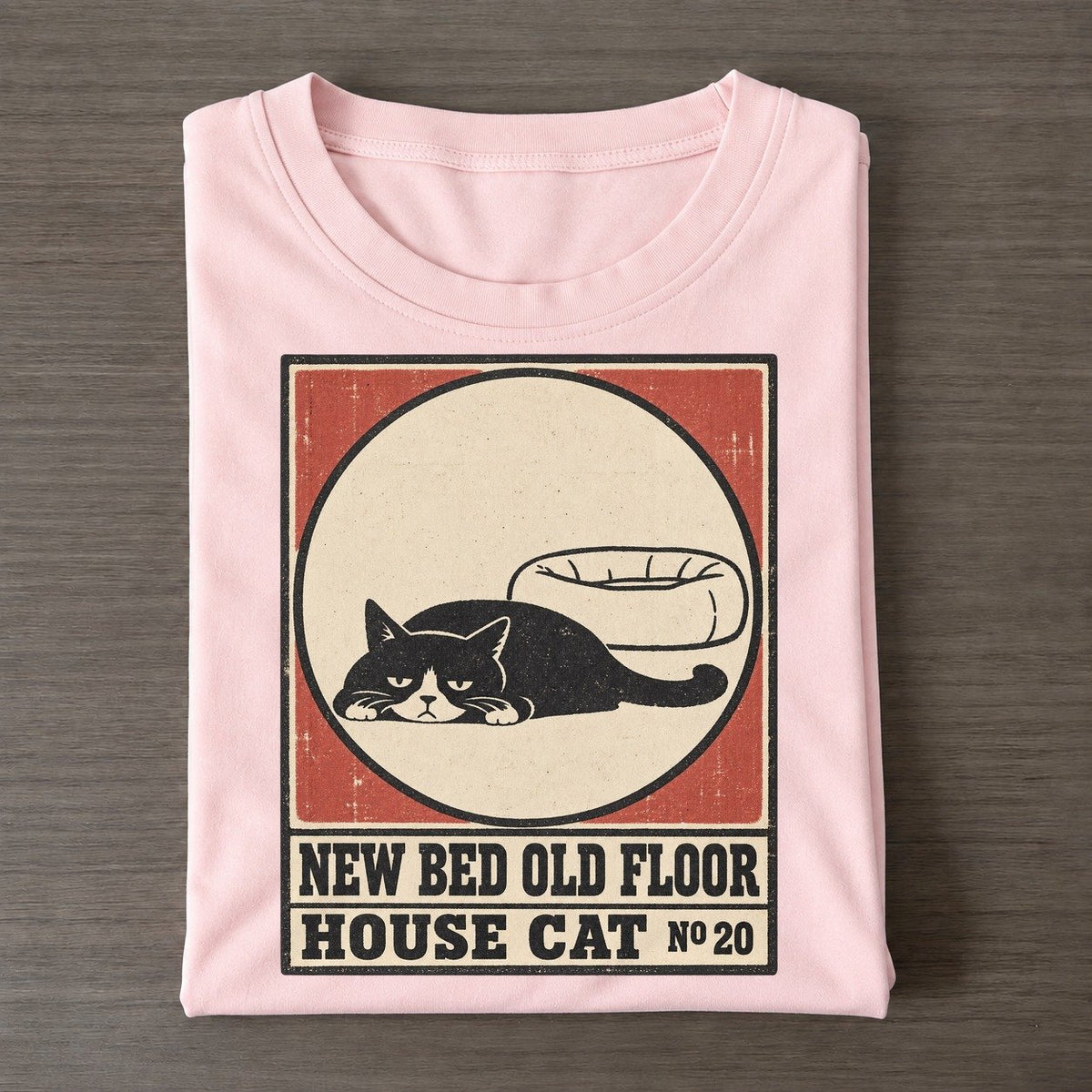 New Bed Old Floor Neko Says No Classic T-shirt – Pink