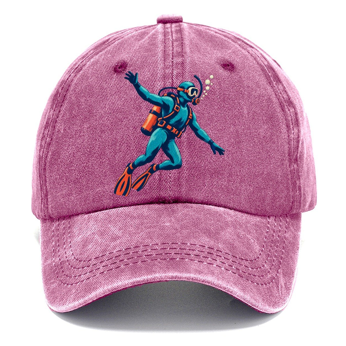 Scuba Diver with Bubbles Classic Cap – Dusty Rose