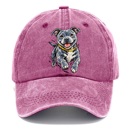 Staffordshire Bull Terrier Expressive Ink Classic Cap – Dusty Rose