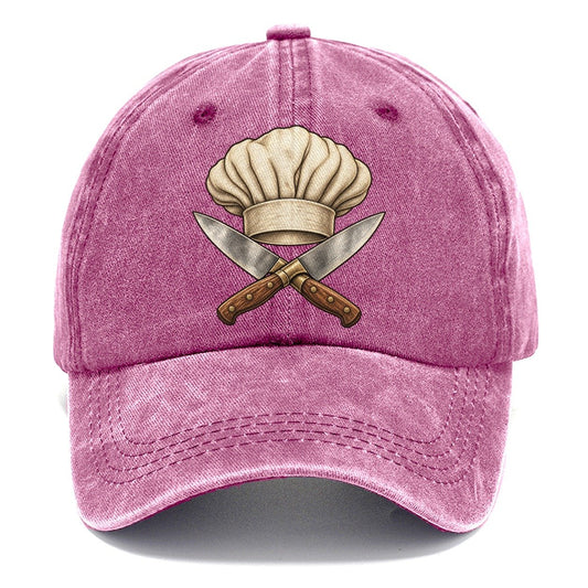 Chef Hat Crossed Knives Fan Favorites Classic Cap – Dusty Rose
