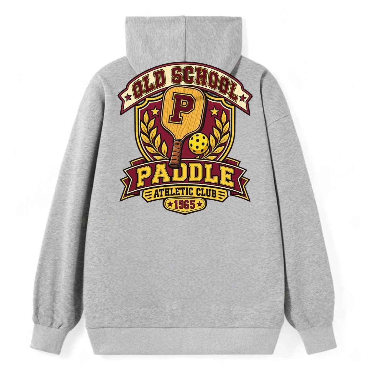 Old School Paddle Athletic Club Pickleball Life Classic Pullover Hoodie – Grey