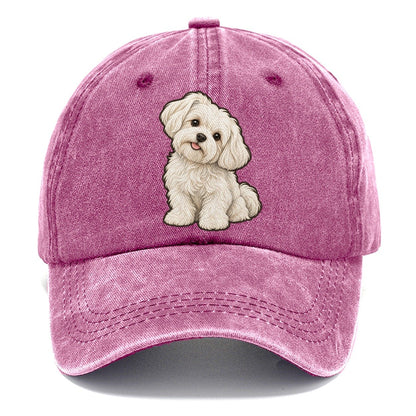 Maltese Head Tilt Fan Favorites Classic Cap – Dusty Rose