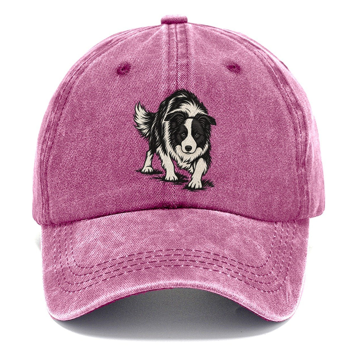 Border Collie Crouch Classic Cap – Dusty Rose