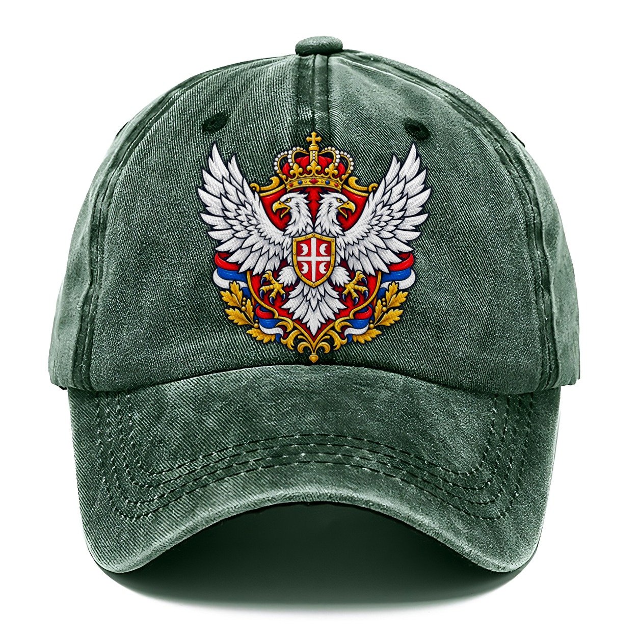 Serbia Heraldic Crest Country Logos Classic Cap – Forest Mist