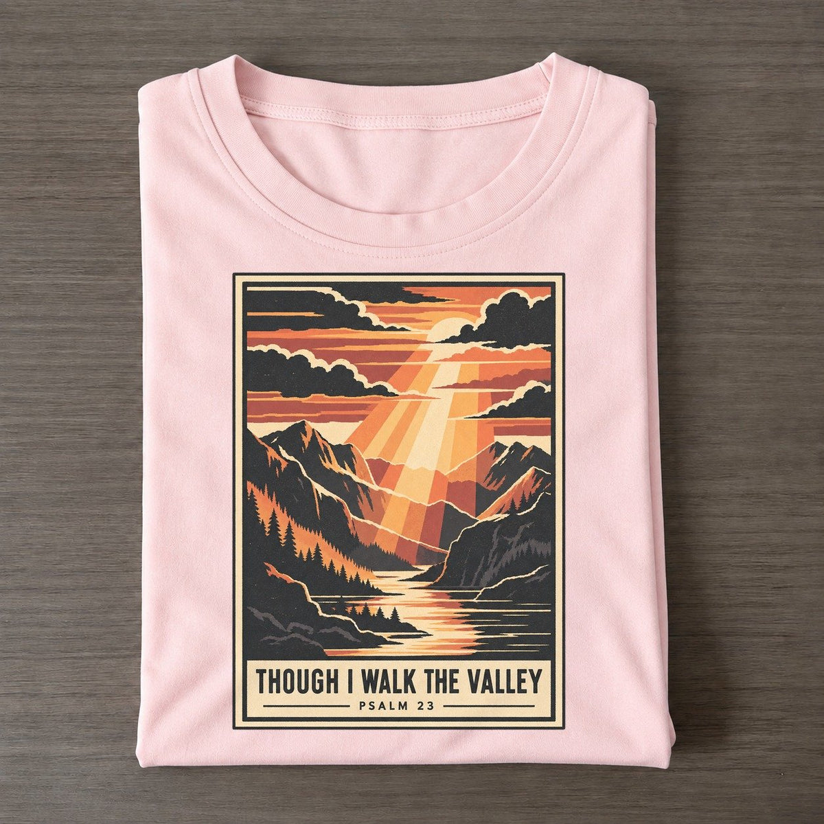 Though I Walk The Given Light Classic T-shirt – Pink