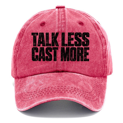 Talk Less Cast More Fishing Club Classic Cap – Pomegranate Blush