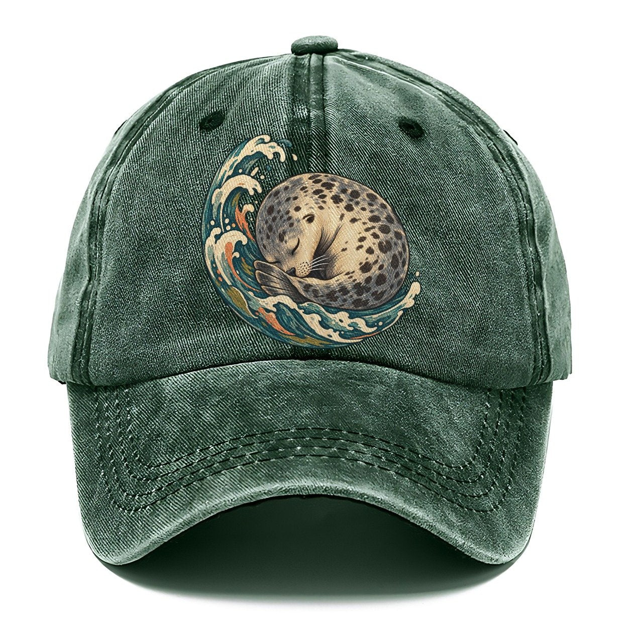 Sleeping Seal Tide Crescent Gentle Wild Classic Cap – Forest Mist