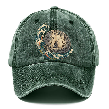 Sleeping Seal Tide Crescent Gentle Wild Classic Cap – Forest Mist