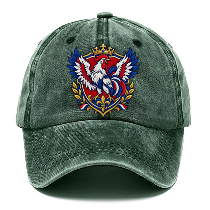 France Heraldic Crest Country Logos Classic Cap – Forest Mist