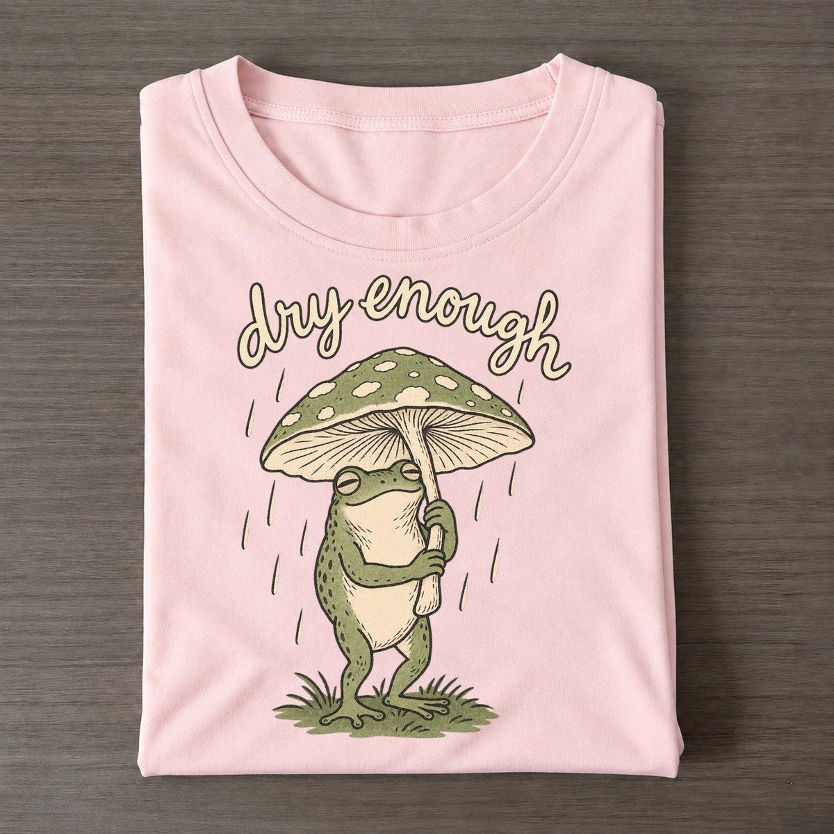 Mushroom Umbrella Pond Folk Classic T-shirt – Pink