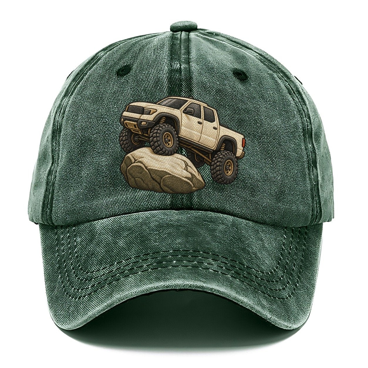 Lifted Pickup On A Boulder Off Roading And Overlanding Classic Cap – Forest Mist