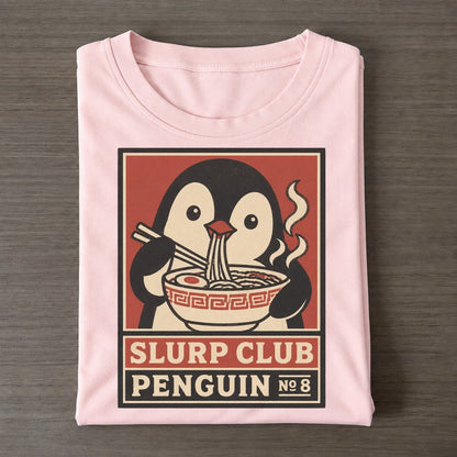 Penguin Ramen Slurp Club Classic T-shirt – Pink