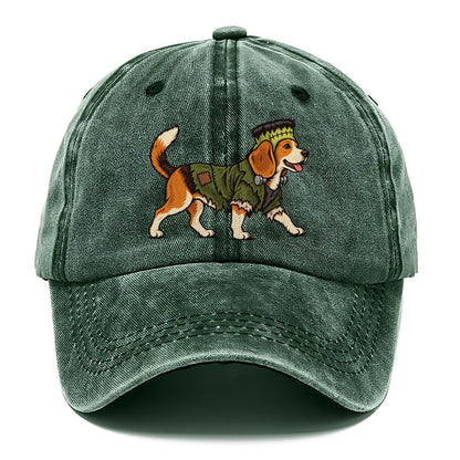 One Beagle In Halloween Costume Frankenstein S Monster With Neck Bolts And A Flat Top Head Patch Halloween Dog Parade Classic Cap – Forest Mist