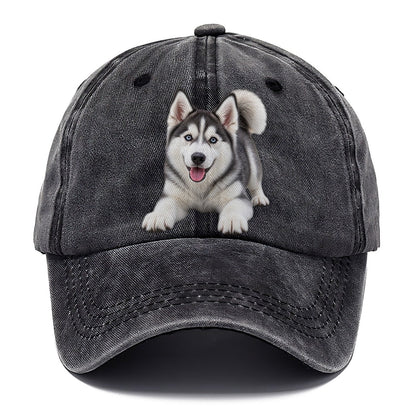 Siberian Husky Play Bow Top Breeds Classic Cap – Graphite