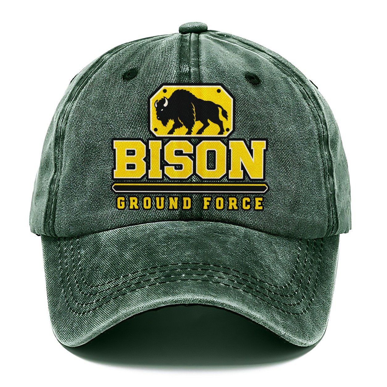 Bison Ground Force Heavy Duty Classic Cap – Forest Mist