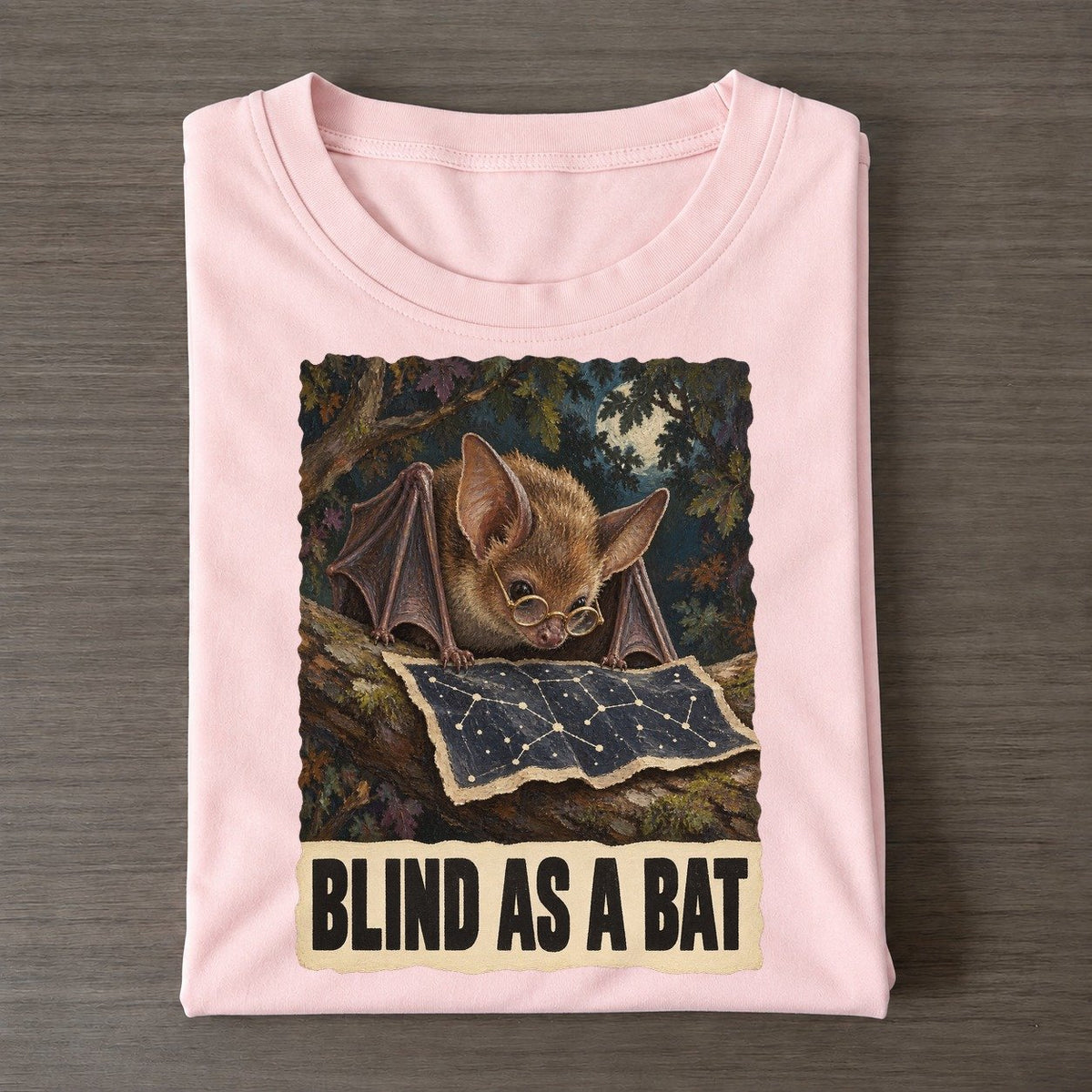 Bat Blind As A Bat Animal Puns Vol. 2 Classic T-shirt – Pink