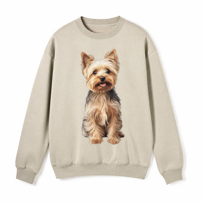 Yorkshire Terrier Dog Fleece Sweatshirt – Light Khaki
