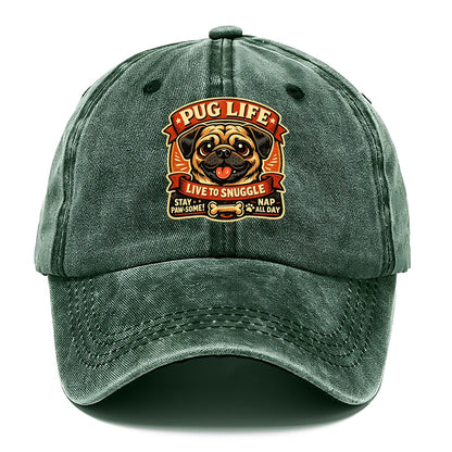 Vintage Pug Classic Cap – Forest Mist