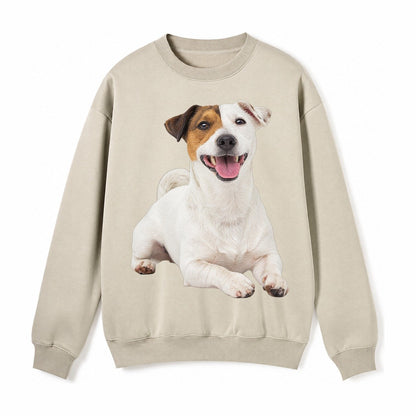Jack Russell Terrier Dog Fleece Sweatshirt – Light Khaki