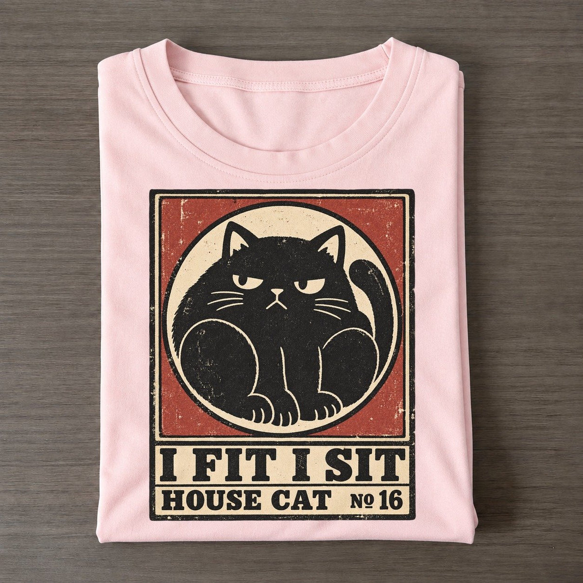 I Fit I Sit Neko Says No Classic T-shirt – Pink