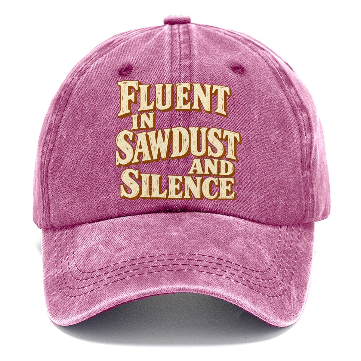 Fluent in Sawdust and Silence Handcrafted Classic Cap – Dusty Rose