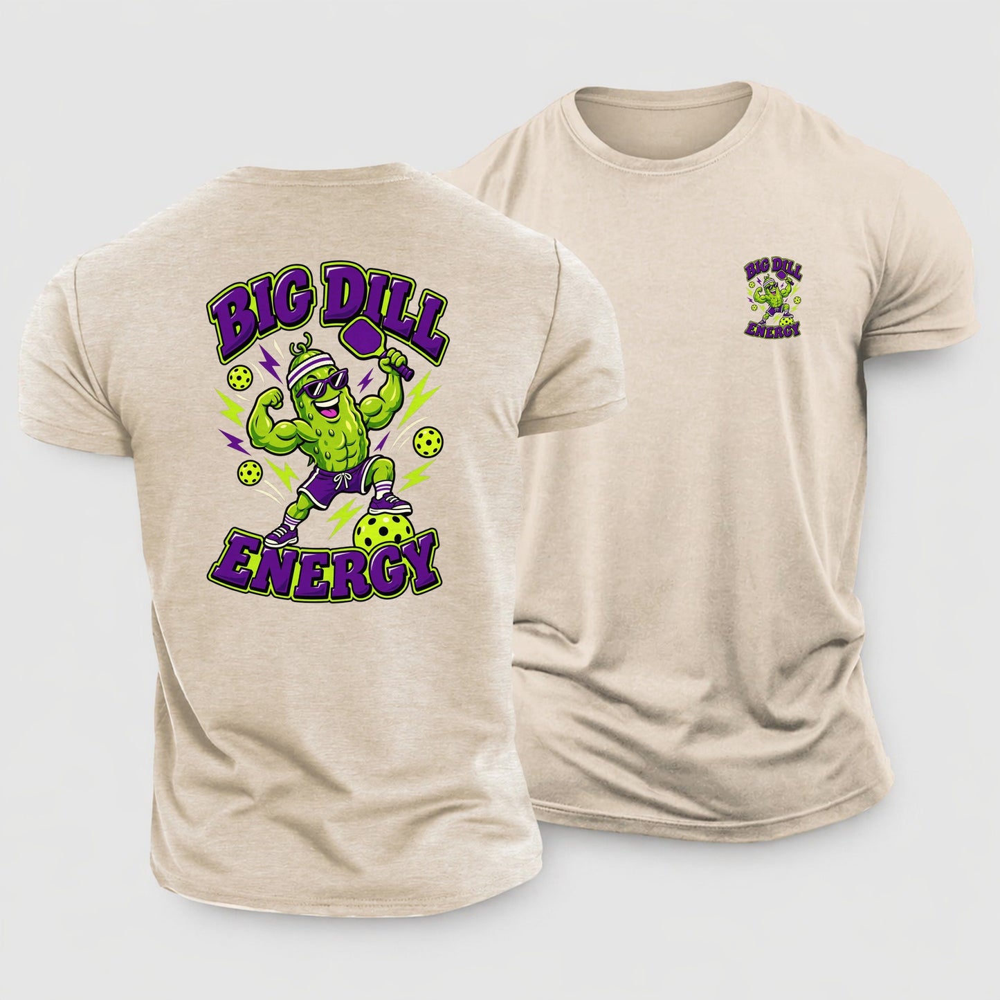 Big Dill Energy Pickleball Life Cotton T-Shirt – Sand