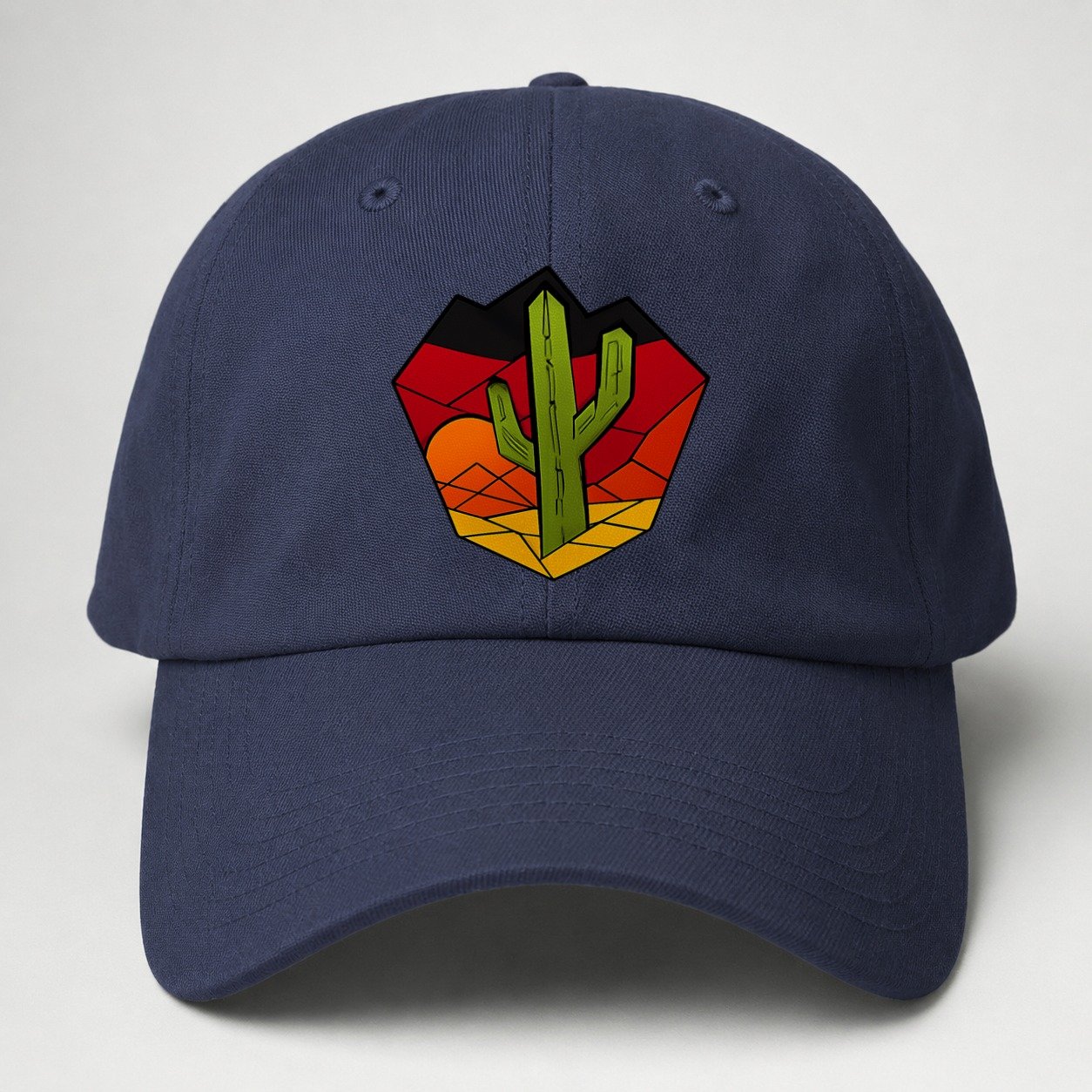 Saguaro Sunset Silhouette Baseball Cap – Twilight Navy