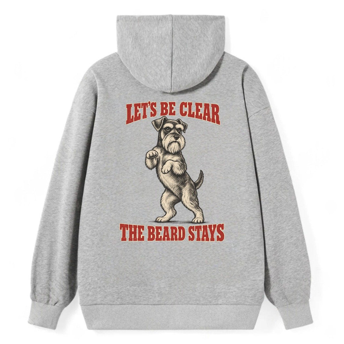 Miniature Schnauzer Dog Declarations Classic Pullover Hoodie – Grey