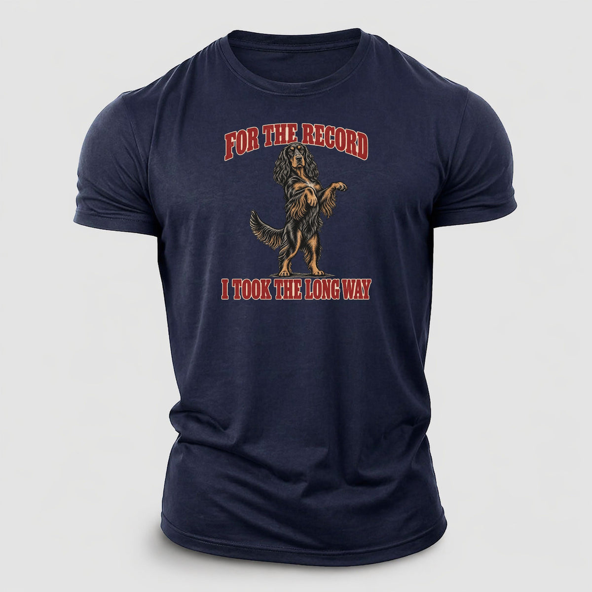 Gordon Setter Dog Declarations Cotton T-Shirt – Navy