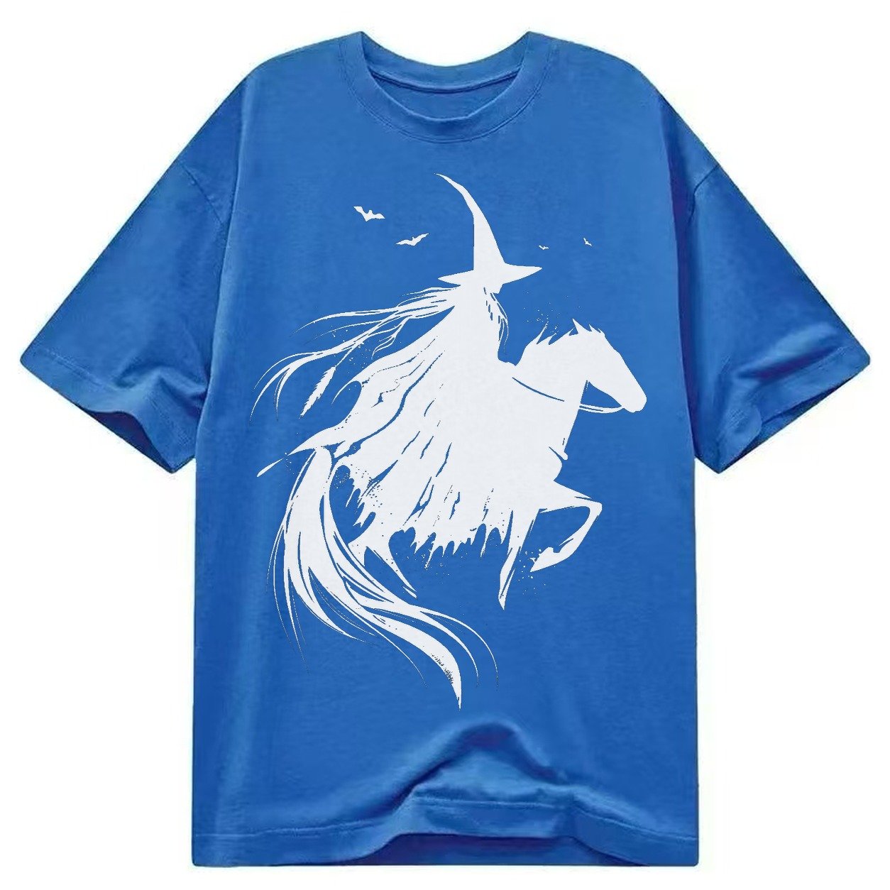 Witch On Horse Classic T-shirt – Blue
