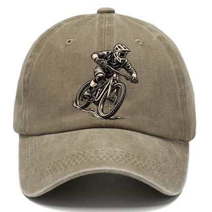 Mountain Biker Carving Berm Global Sports Ink Figures Classic Cap – Warm Sand