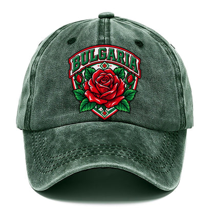 Bulgaria Retro Badge Country Logos Classic Cap – Forest Mist