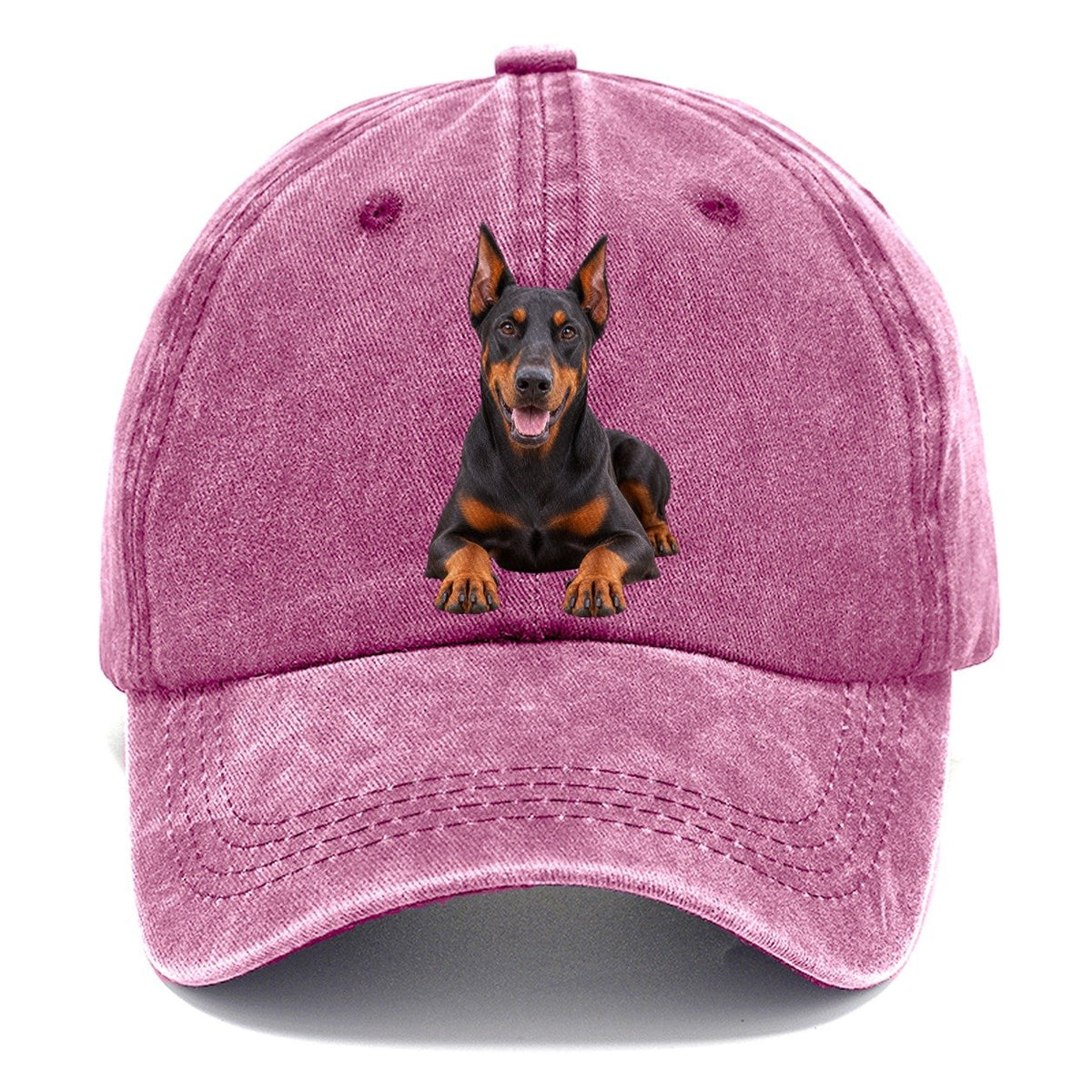 Doberman Pinscher Lying Down Top Breeds Classic Cap – Dusty Rose