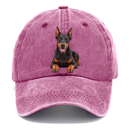 Doberman Pinscher Lying Down Top Breeds Classic Cap – Dusty Rose