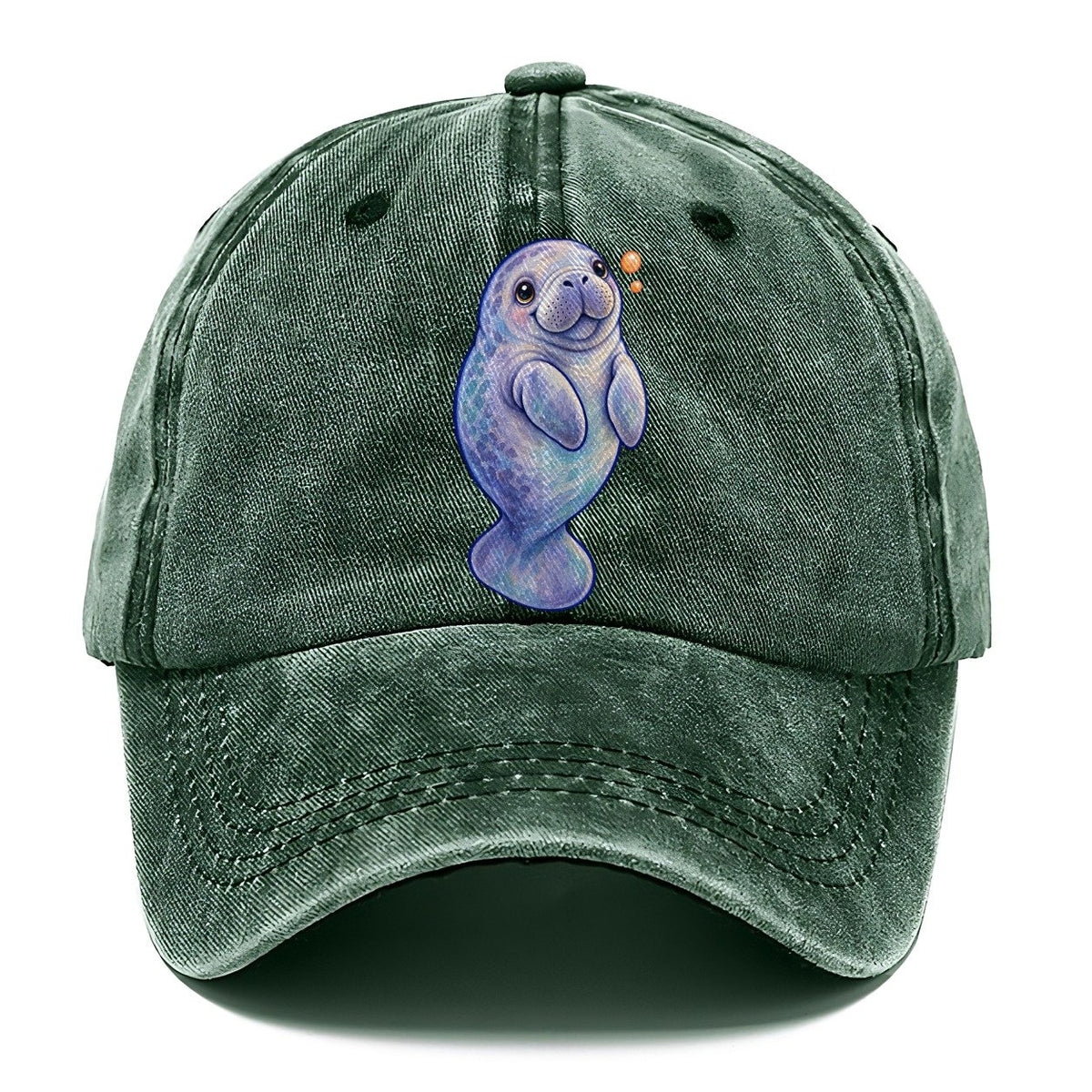 Manatee Upward Float Sea Sprite Classic Cap – Forest Mist