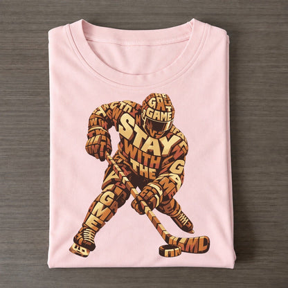 Hockey Stick Sweep Letter Sculpture Classic T-shirt – Pink