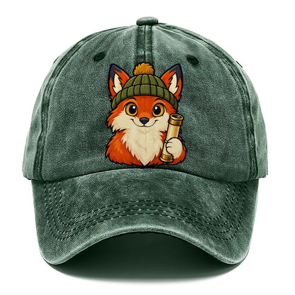 Stargazing Fox In A Beanie Astronomy And Stargazing Classic Cap – Forest Mist