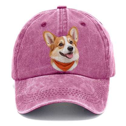 Corgi Autumn Bandana Character Club Classic Cap – Dusty Rose